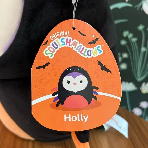 SQUISHMALLOWS Original Holly the Owl in Spider costume!!! Plushie NEW WITH TAGS! - Picture 3 of 12